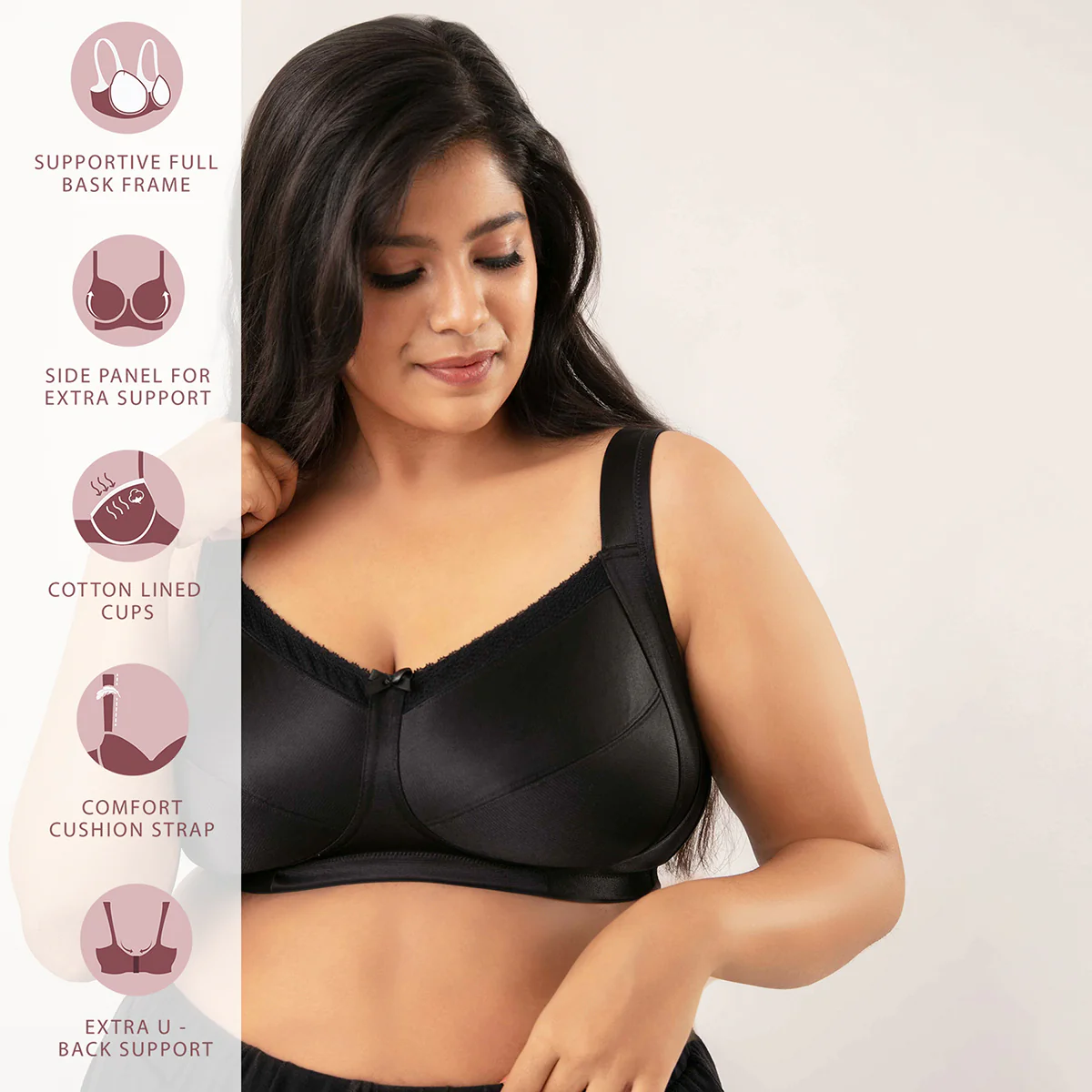 Lift Me Up Bra-NYB042-Black - Image 3