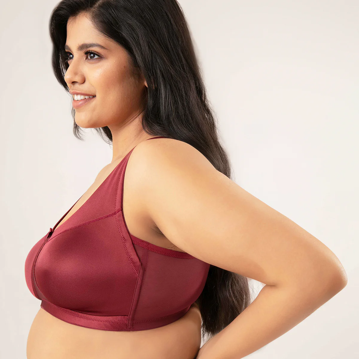 Minimize Me Bra-NYB044-Maroon - Image 3