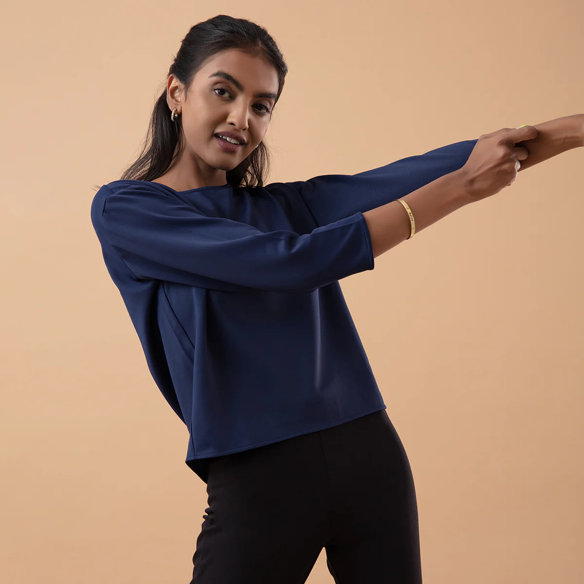 Nykd All Day Comfy Cozy Top-NYAT201-Peacoat Navy - Image 4
