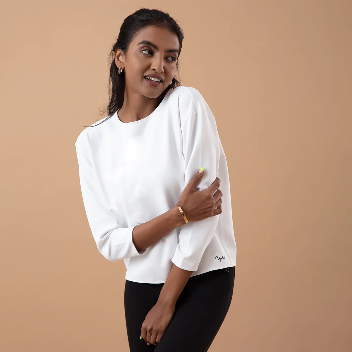 Nykd All Day Comfy Cozy Top-NYAT201-Optic White - Image 4