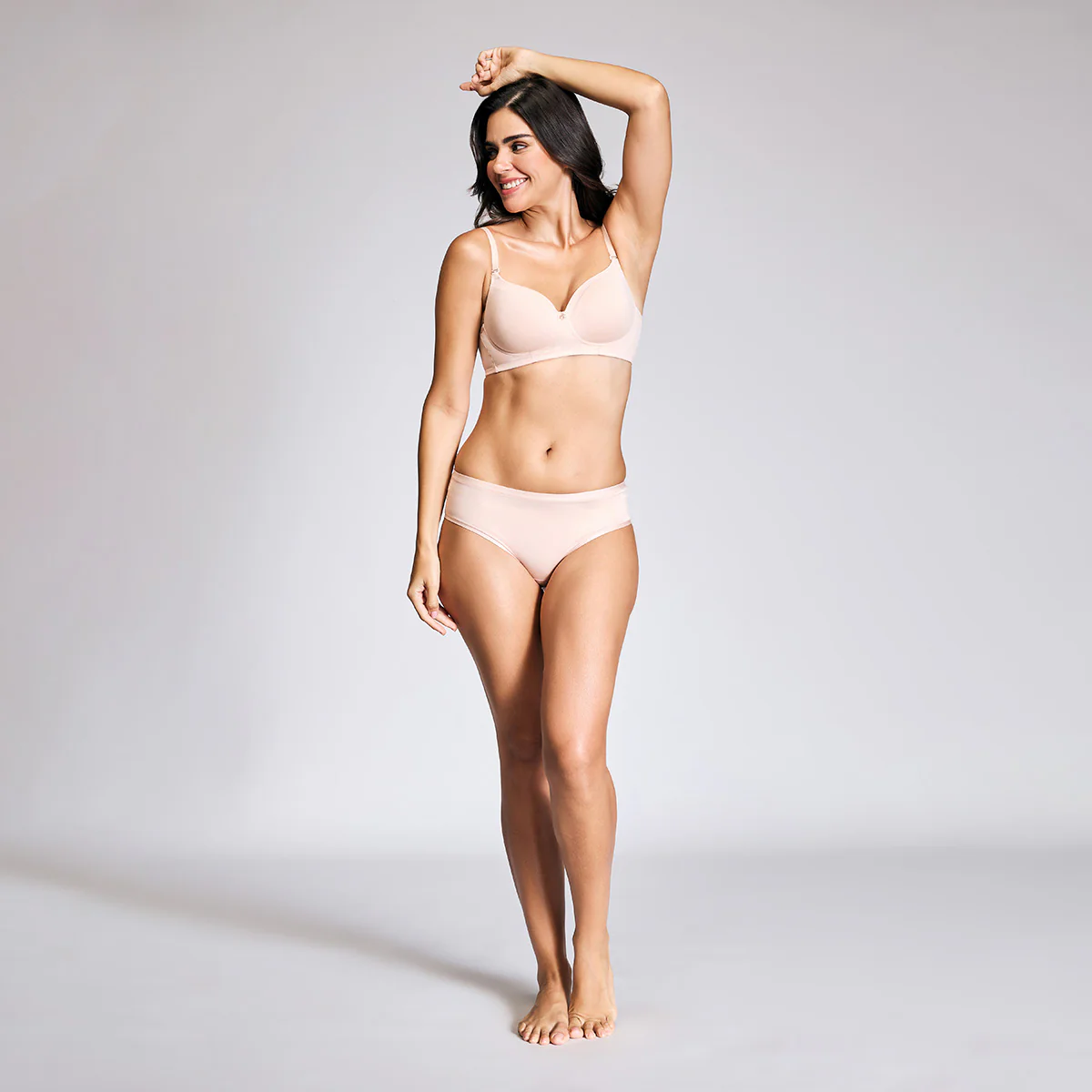 Nykd By Nykaa Iconic Cotton Low Back Padded Non-Wired 3/4th Coverage T-shirt Bra NYB252 Nude - Image 7