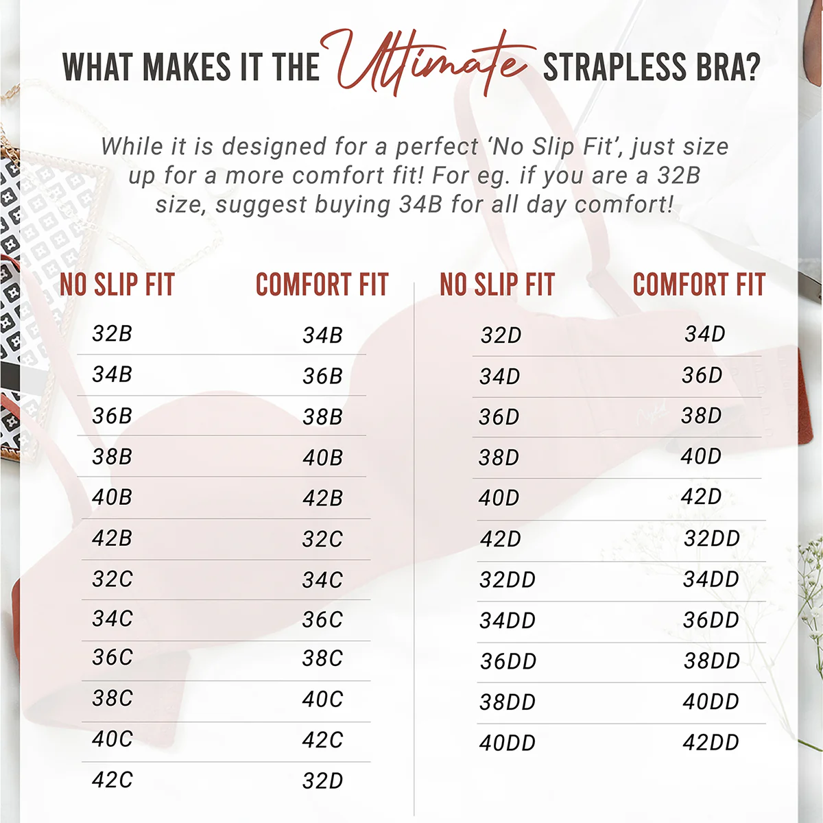 Nykd By Nykaa The Ultimate Multiway Strapless Padded Wired Bra NYB027 Red - Image 5