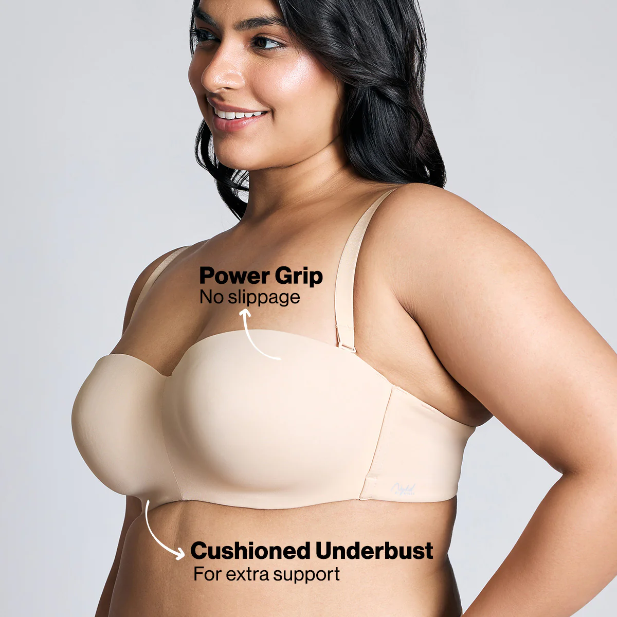 Nykd By Nykaa The Ultimate Multiway Strapless Padded Wired Bra NYB027 Sand - Image 3