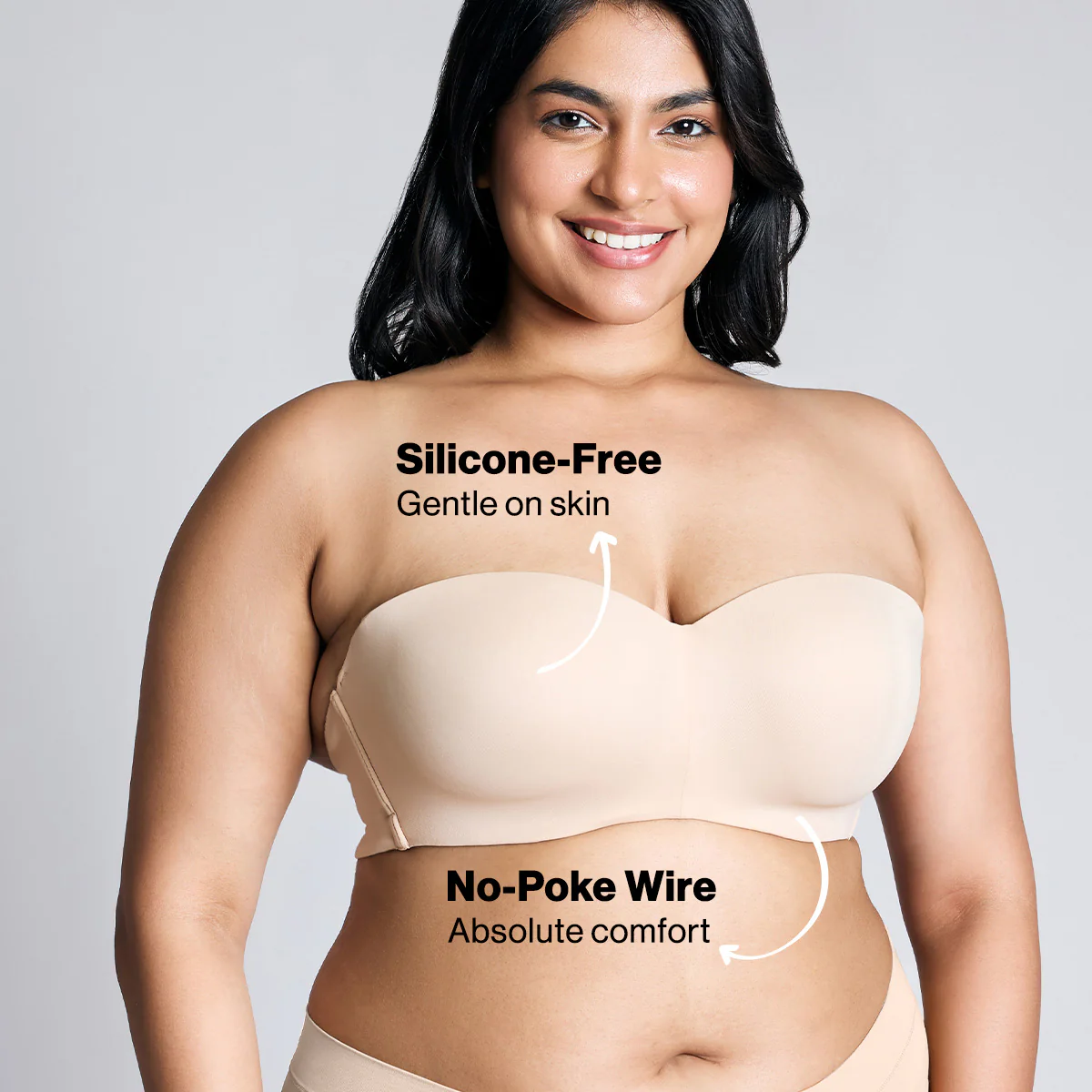 Nykd By Nykaa The Ultimate Multiway Strapless Padded Wired Bra NYB027 Sand - Image 4